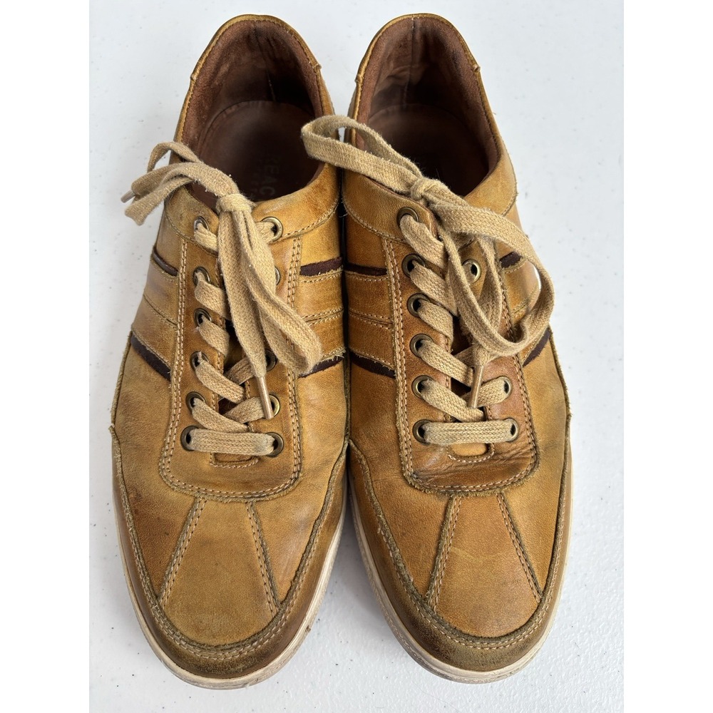 Kenneth Cole Reaction Men's Size 9.5 Tan Leather‎ Low Top Sprinter Sneaker